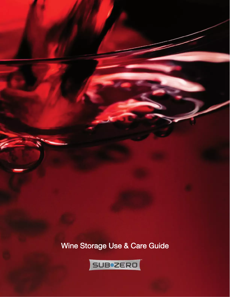 Page 1 de la notice Manuel utilisateur Sub-Zero IW-24