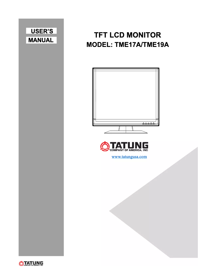 Image de la première page du manuel de l'appareil TME17A
