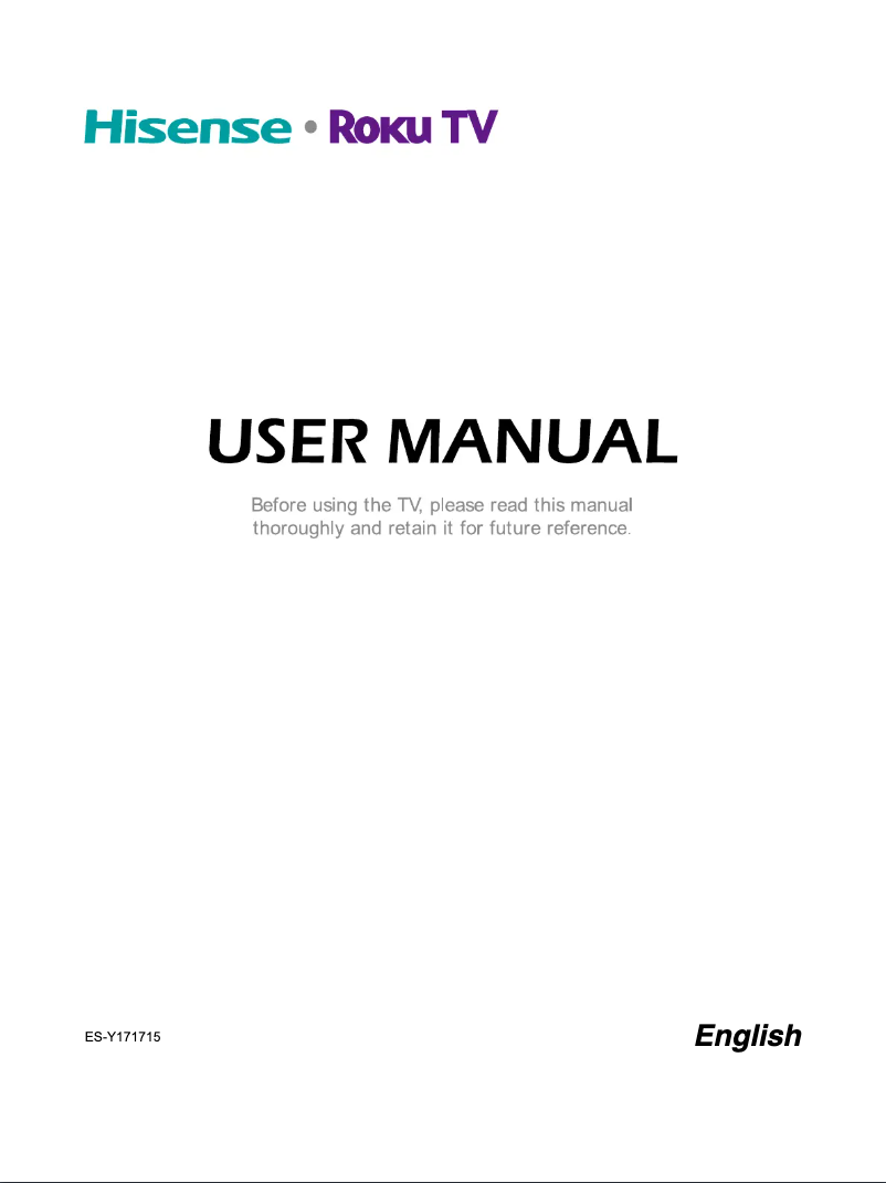 Page 1 de la notice Manuel utilisateur Hisense 50R6D