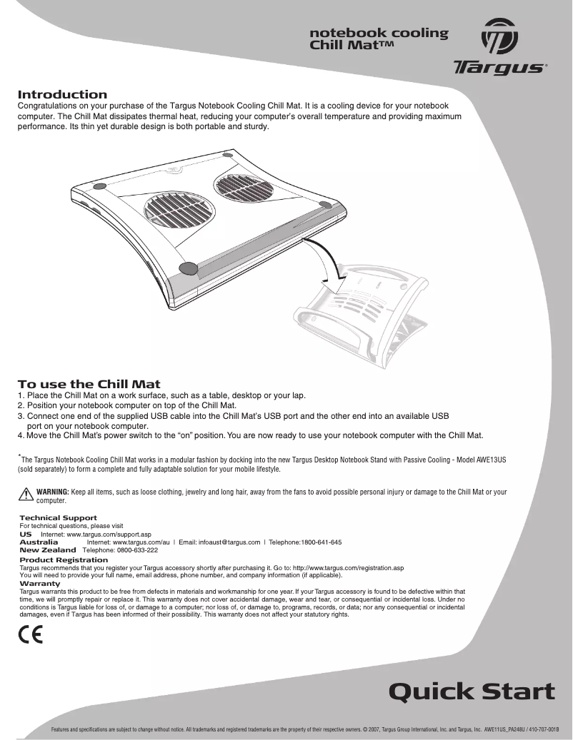 Image de la première page du manuel de l'appareil AWE11US