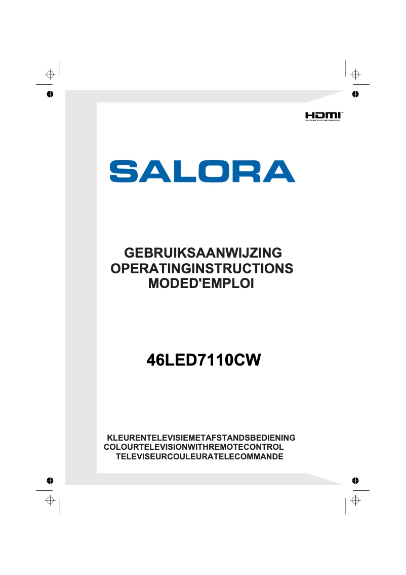 Page 1 de la notice Manuel utilisateur Salora 46LED7110CW