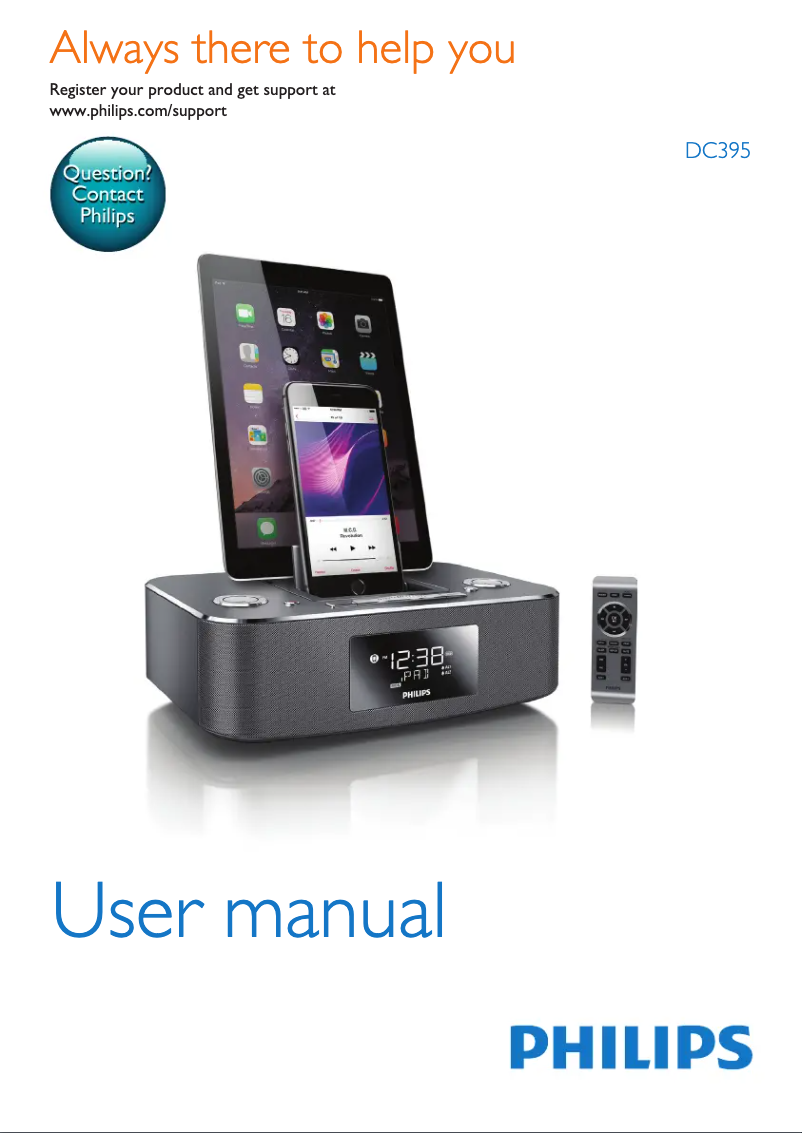Page 1 de la notice Manuel utilisateur Philips DC395