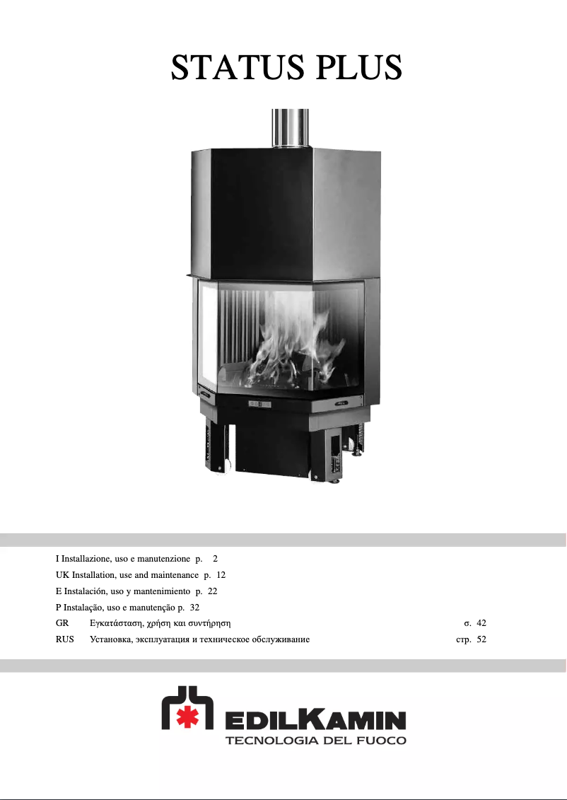 Page 1 de la notice Manuel utilisateur Edilkamin STATUS PLUS