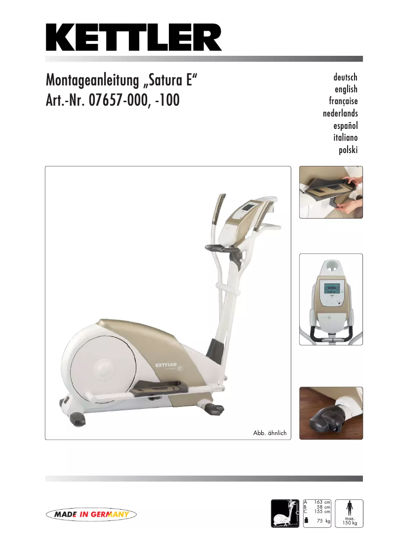 Image de la première page du manuel de l'appareil Satura E