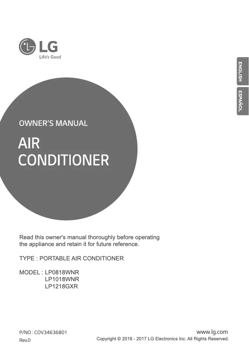Page 1 de la notice Manuel utilisateur LG LP1218GXR