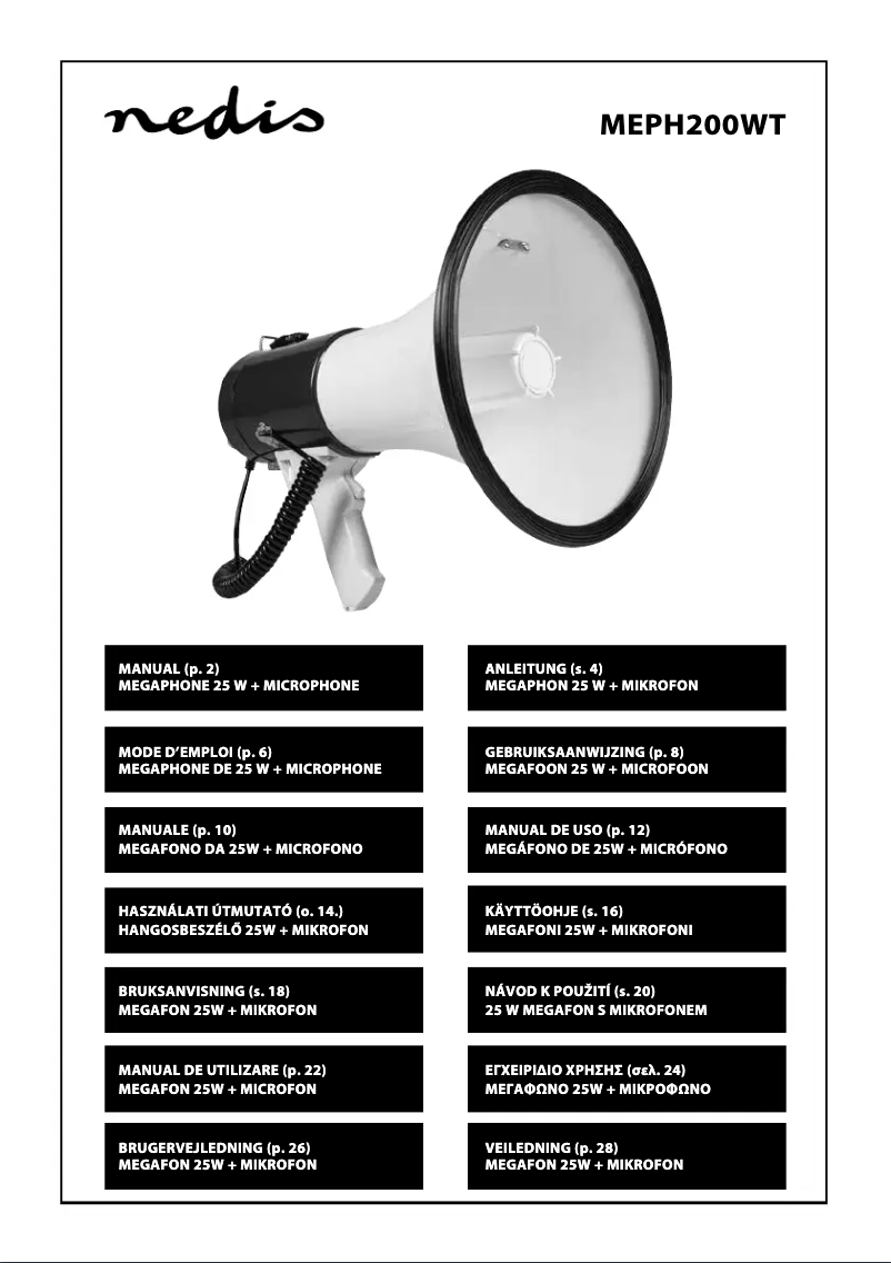 Image de la première page du manuel de l'appareil MEPH200WT