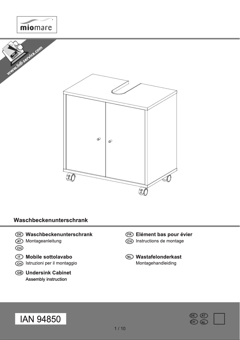 Image de la première page du manuel de l'appareil IAN 94850