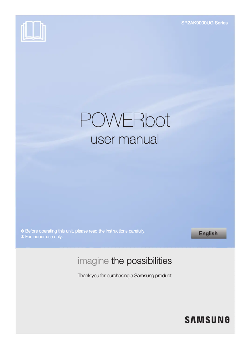 Page 1 de la notice Manuel utilisateur Samsung POWERbot VR9300