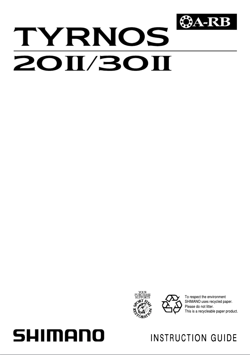 Page n°1 - Manuel utilisateur Shimano Tyrnos 20II