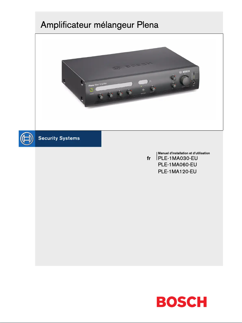 Page 1 de la notice Manuel utilisateur Bosch PLE‑1MA060‑EU