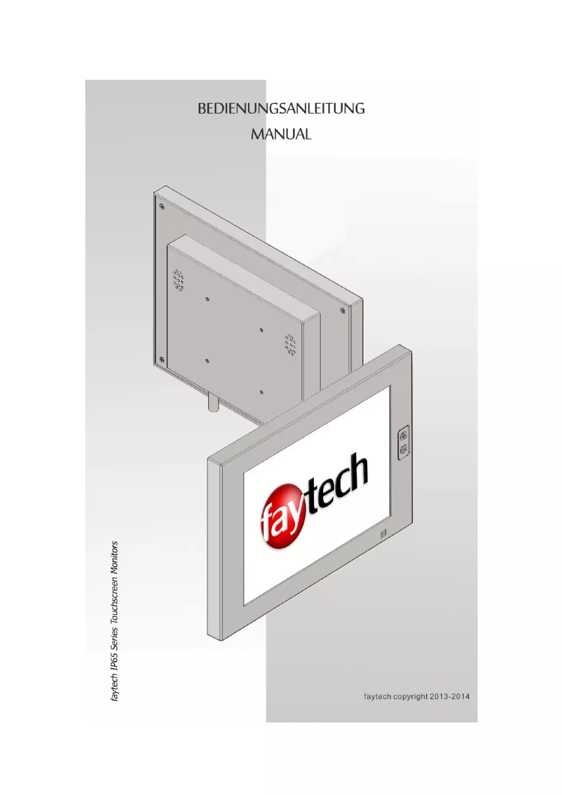 Image de la première page du manuel de l'appareil 8" IP65 Touch