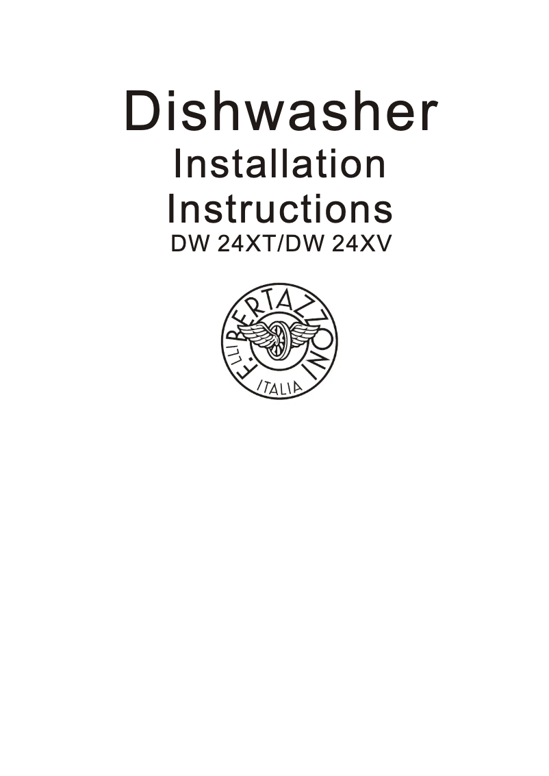 Page 1 de la notice Guide d'installation Bertazzoni DW24XT