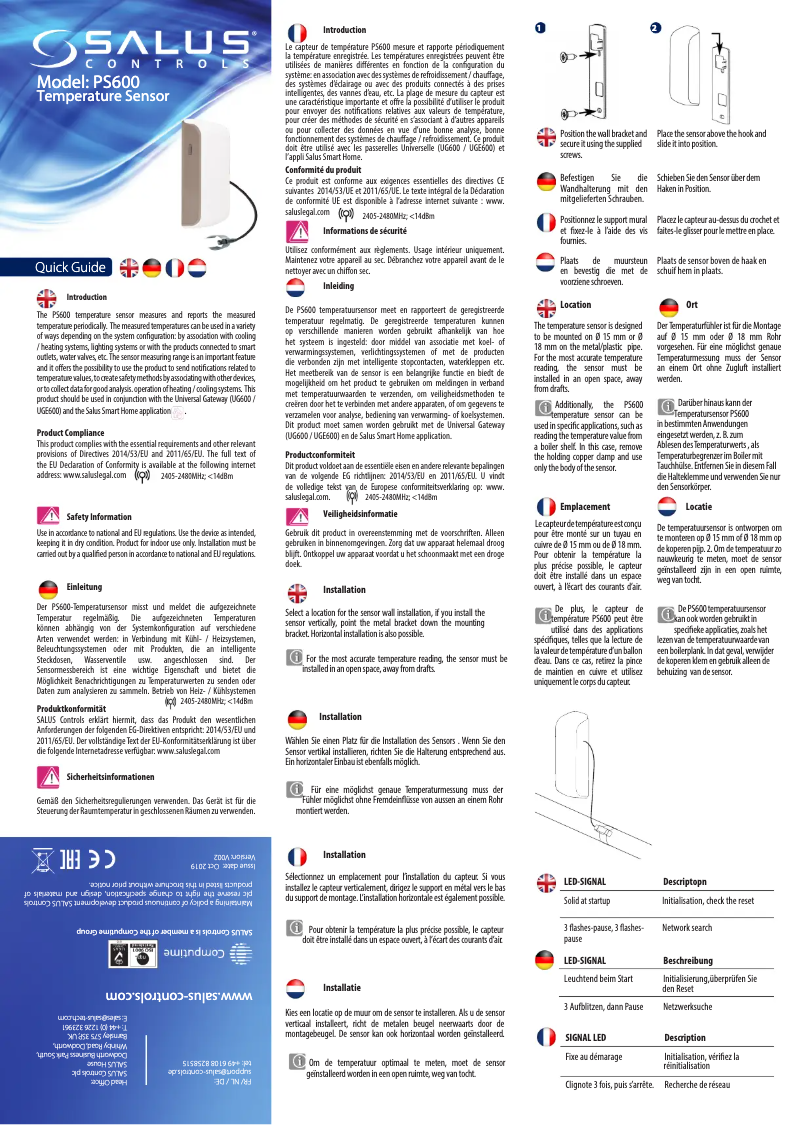 Image de la première page du manuel de l'appareil PS600