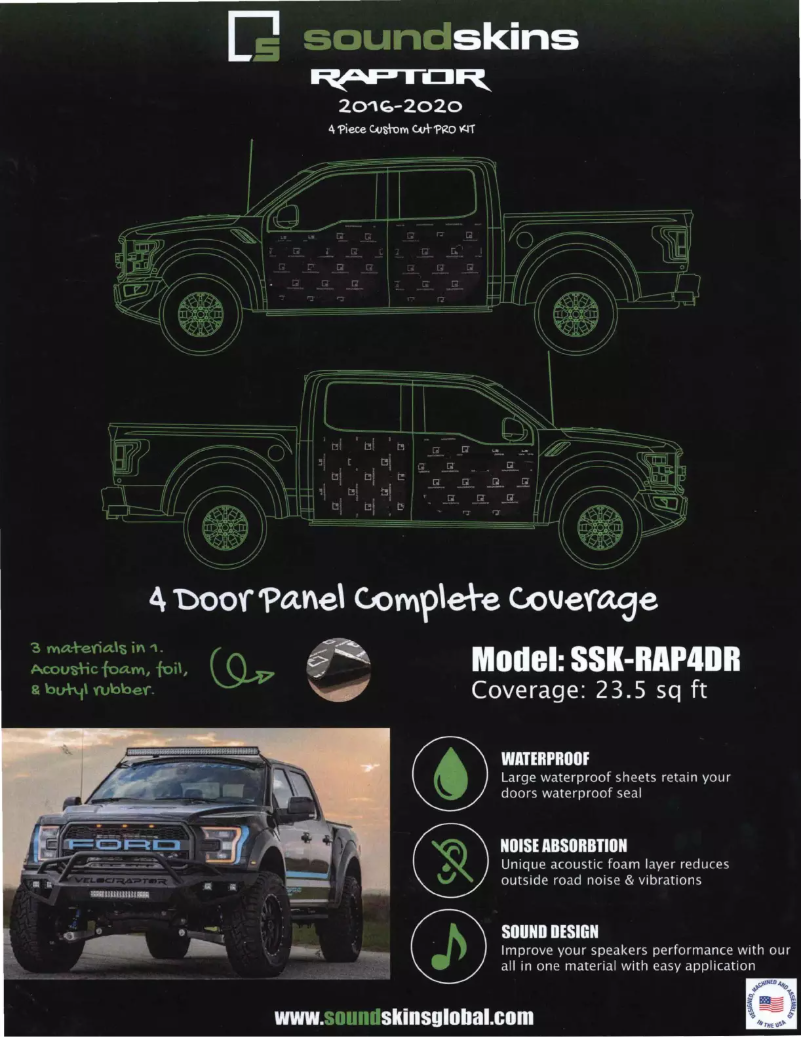 Page 1 de la notice Manuel utilisateur Soundskins SSK-RAP4DR