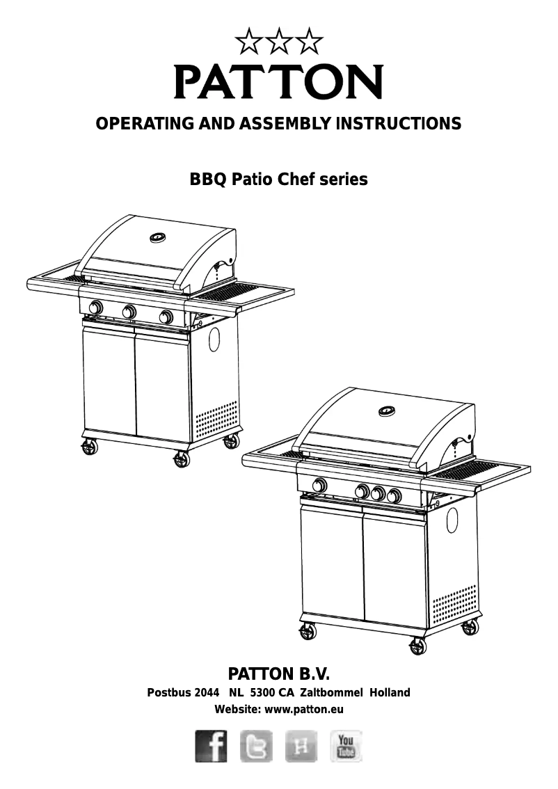 Page n°1 - Manuel utilisateur Patton BBQ Patio Chef 4+