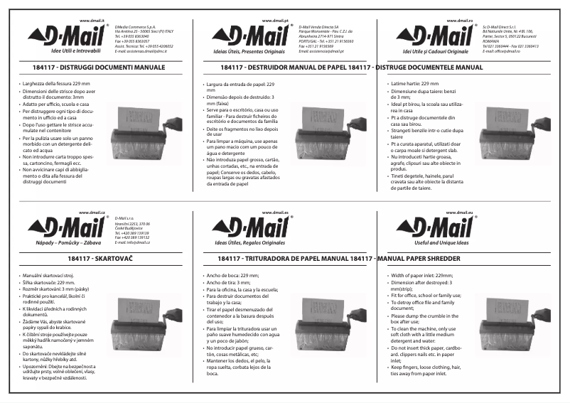Image de la première page du manuel de l'appareil 184117