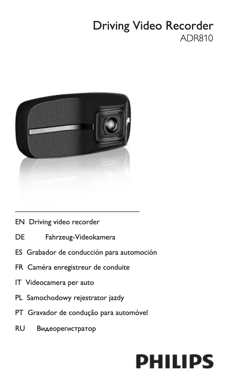 Page n°1 - Manuel utilisateur Philips ADR81BLX1