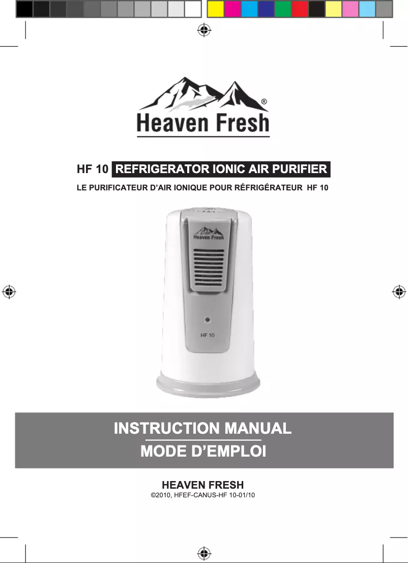 Page 1 de la notice Manuel utilisateur Heaven Fresh HF 10