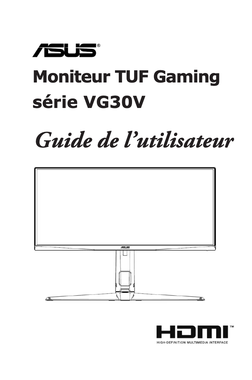 Page 1 de la notice Manuel utilisateur Asus TUF Gaming VG30VQL1A