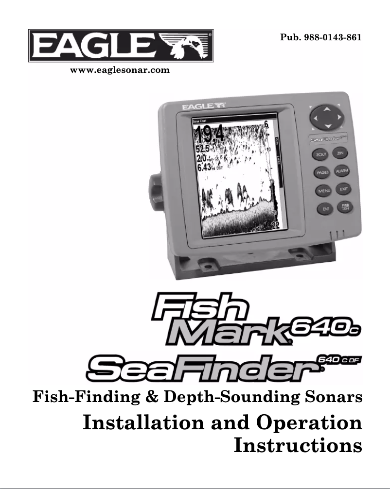 Imagen de la primera página del manual del dispositivo SeaFinder 640C DF