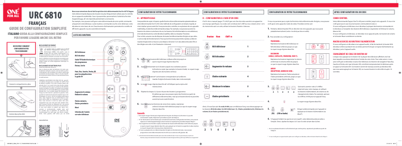 Page 1 de la notice Manuel utilisateur One for all URC 6810