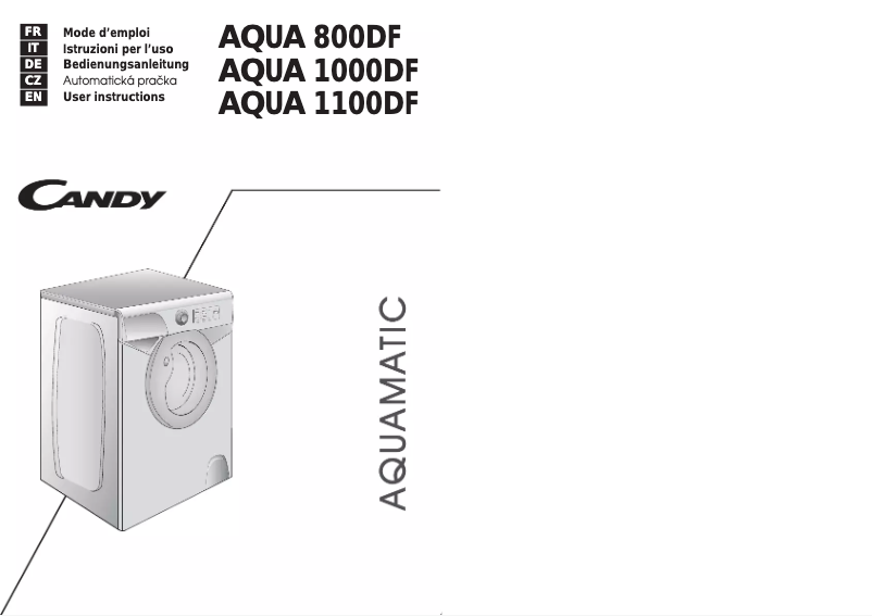 Image de la première page du manuel de l'appareil Aqua 1100 df