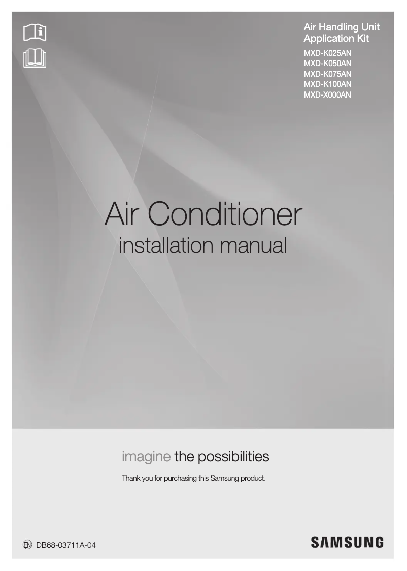 Page 1 de la notice Manuel utilisateur Samsung MXD-K100AN