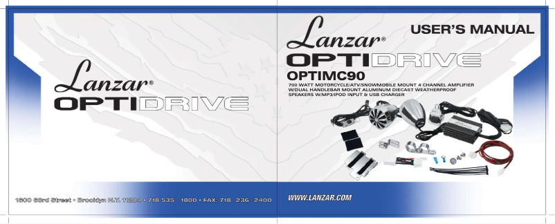 Page n°1 - Manuel utilisateur Lanzar OPTIMC90