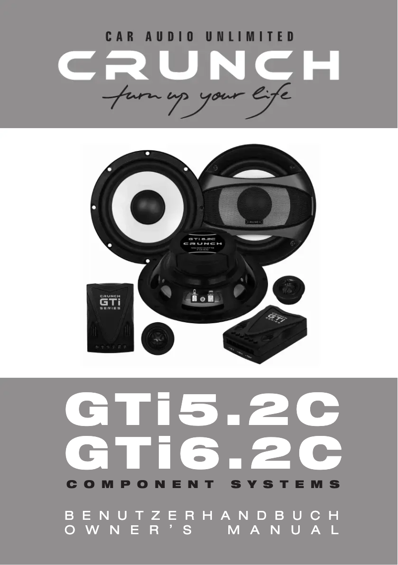 Page n°1 - Manuel utilisateur Crunch GTi5.2C