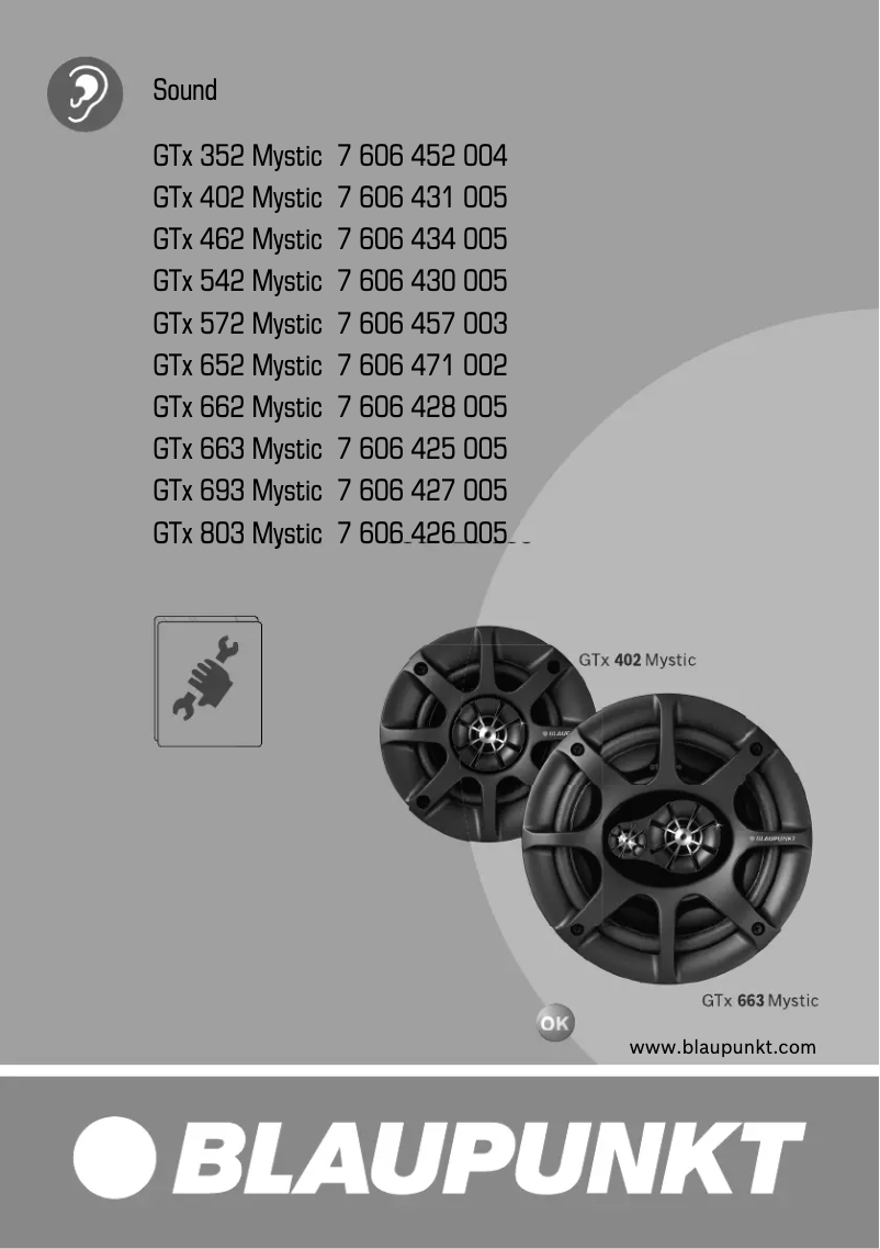 Page 1 de la notice Manuel utilisateur Blaupunkt GTx 803
