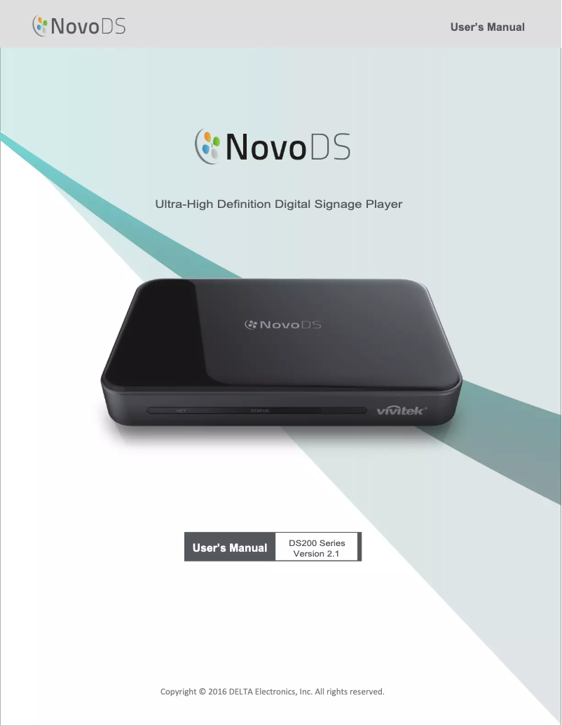 Image de la première page du manuel de l'appareil NovoDS DS300