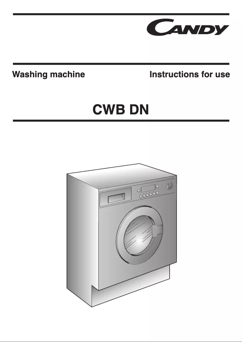 Page n°1 - Manuel utilisateur Candy CWB 814DN1-S