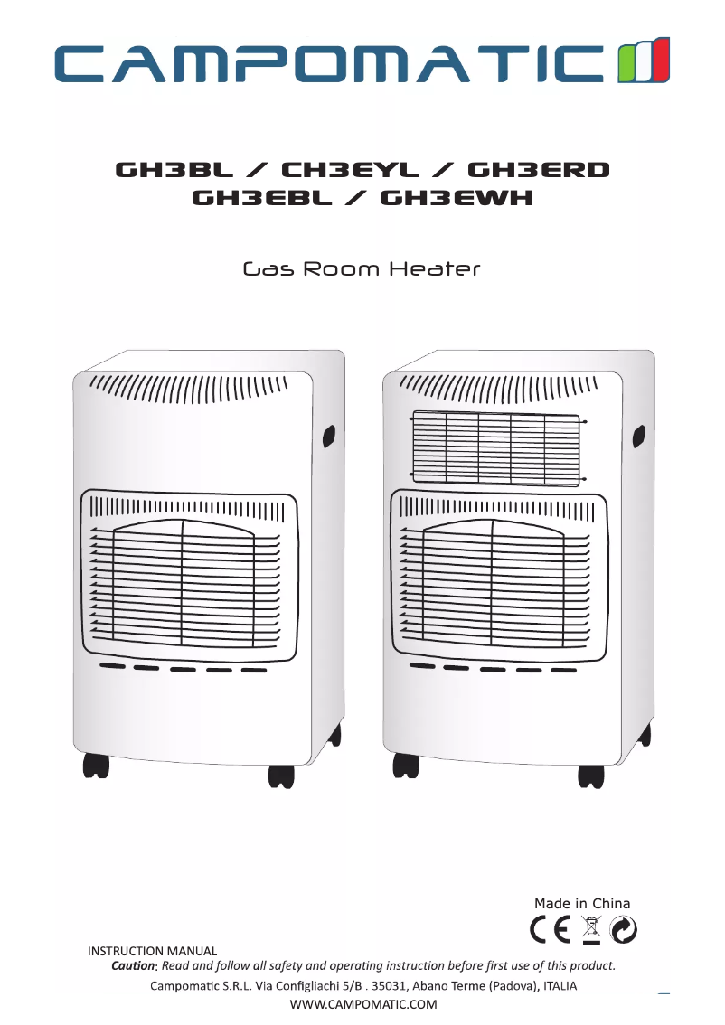 Page 1 de la notice Manuel utilisateur Campomatic GH3EWH