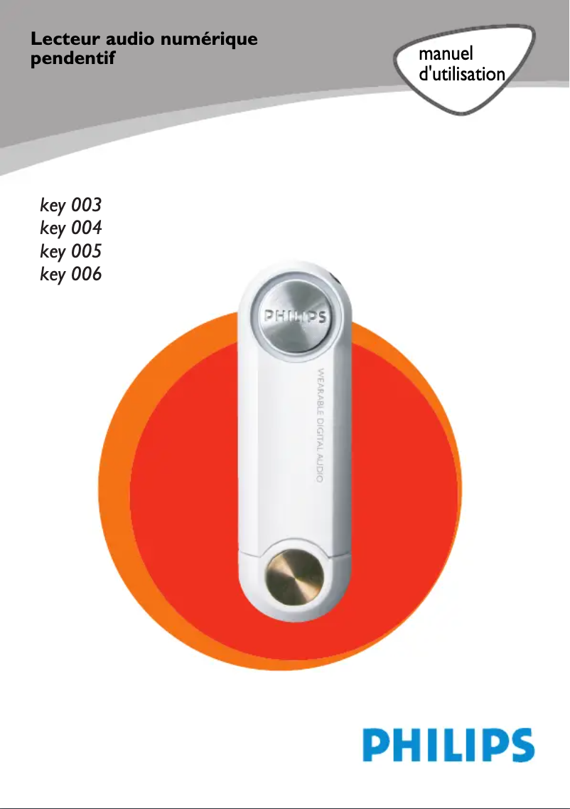 Page 1 de la notice Manuel utilisateur Philips Key005