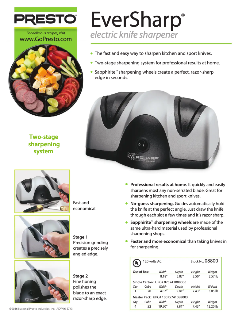 Image de la première page du manuel de l'appareil EverSharp 08800