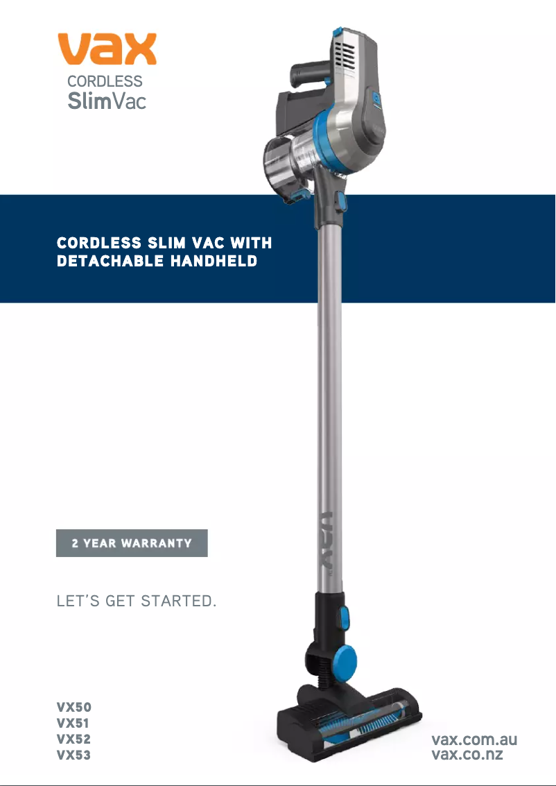 Página 1 del manual Manual de usuario Vax SlimVac VX52