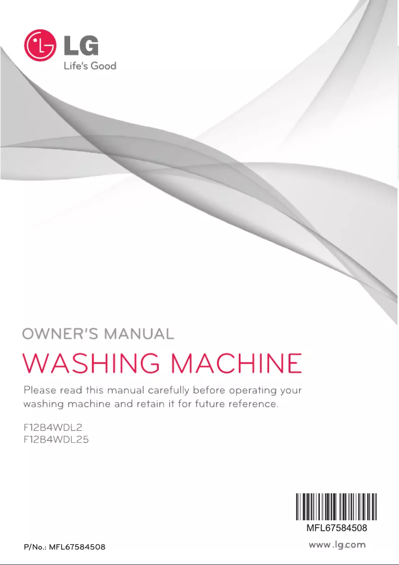 Page 1 de la notice Manuel utilisateur LG F12B4WDL25