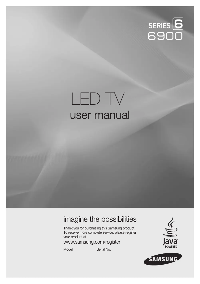 Page n°1 - Manuel utilisateur Samsung UN46C6900VF