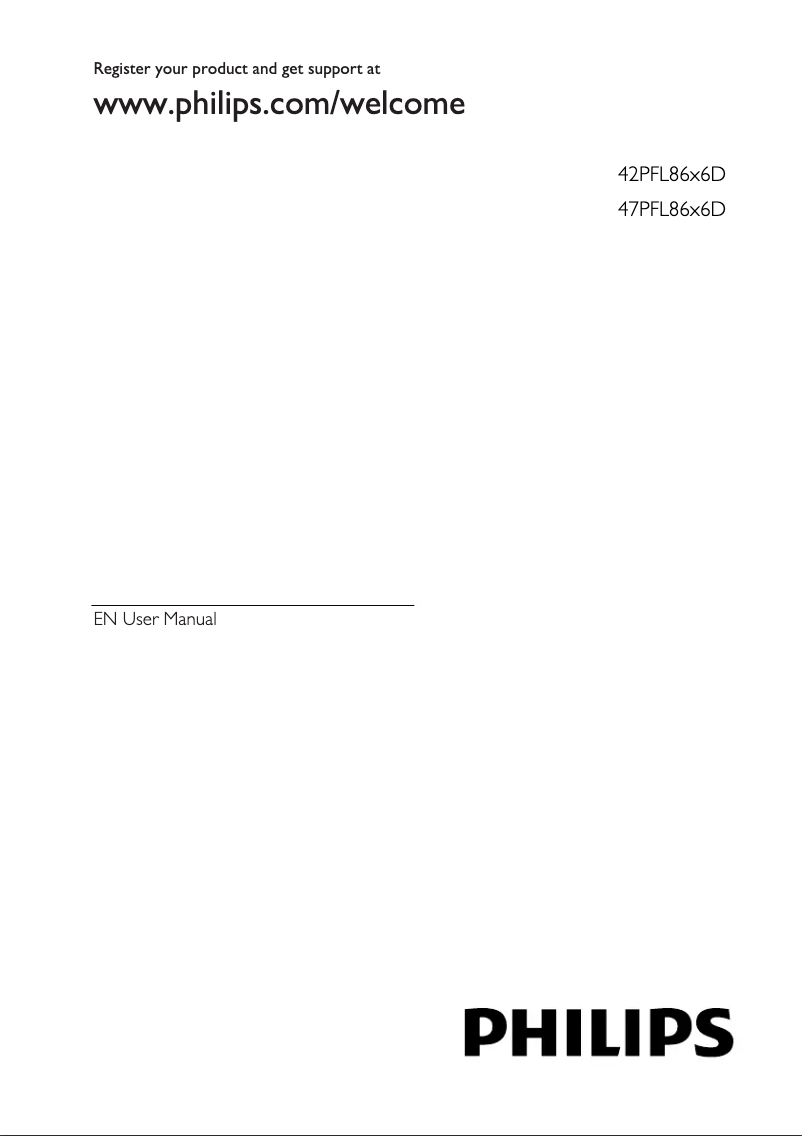 Imagen de la primera página del manual del dispositivo 42PFL8606D