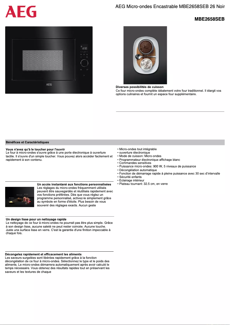 Image de la première page du manuel de l'appareil MBE2658SEB