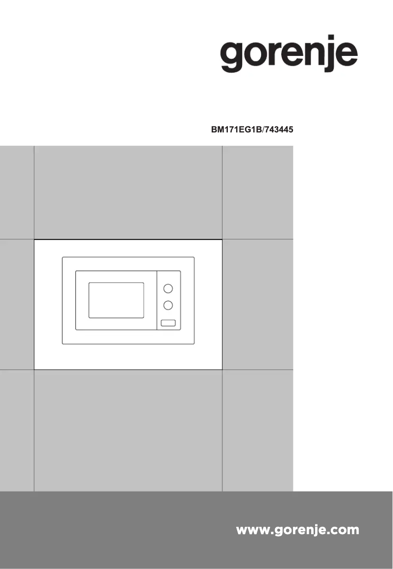 Page n°1 - Manuel utilisateur Gorenje BM171EG1B