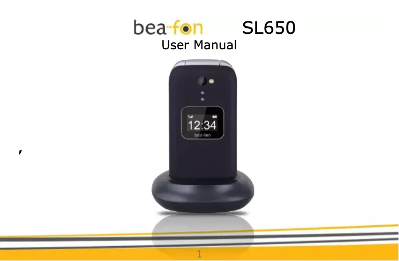 Image de la première page du manuel de l'appareil SL650