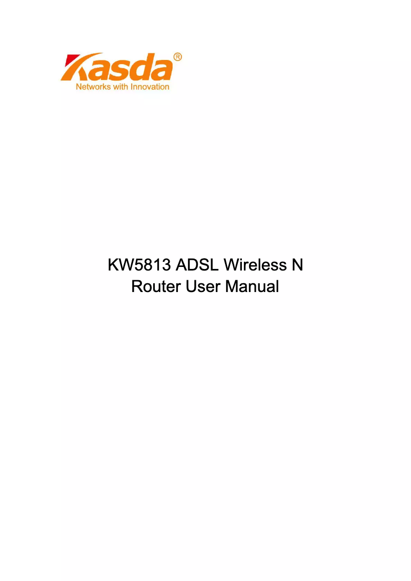 Page n°1 - Manuel utilisateur Kasda KW5813