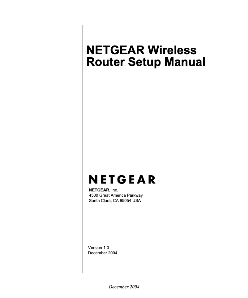 Page 1 de la notice Manuel utilisateur Netgear WGM124