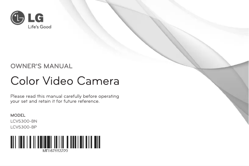 Image de la première page du manuel de l'appareil LCV5300