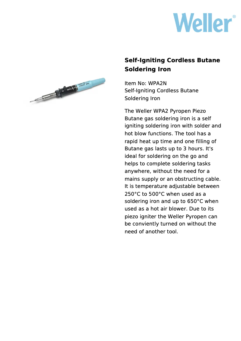 Image de la première page du manuel de l'appareil WPA2N