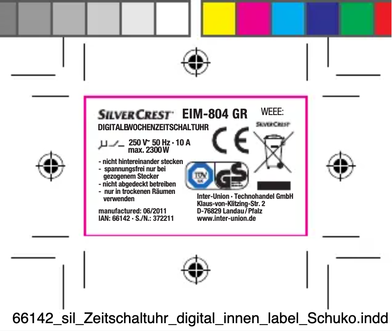 Image de la première page du manuel de l'appareil EIM-804 GR