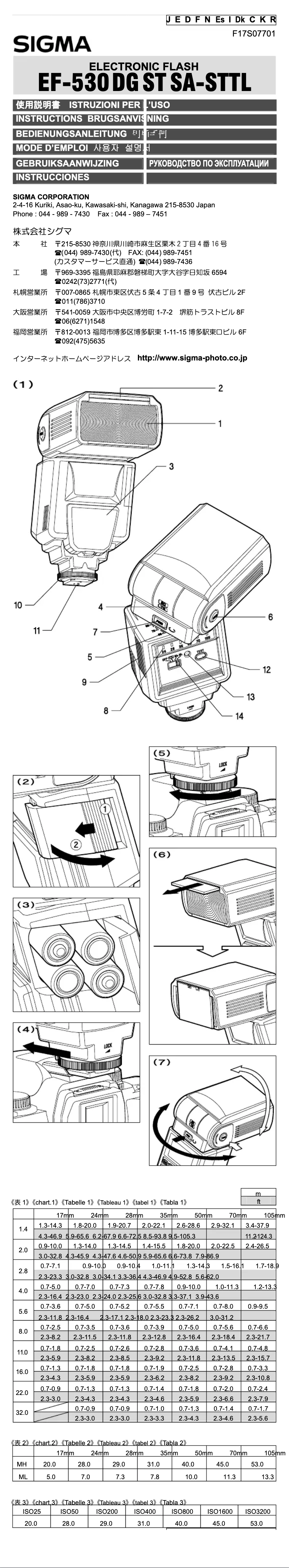 Image de la première page du manuel de l'appareil EF-530 DG ST (for )