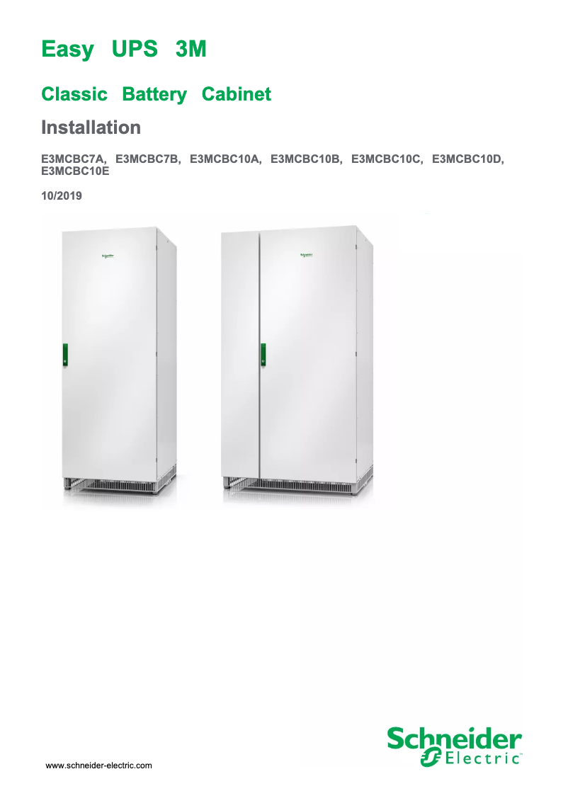 Image de la première page du manuel de l'appareil E3MCBC10E