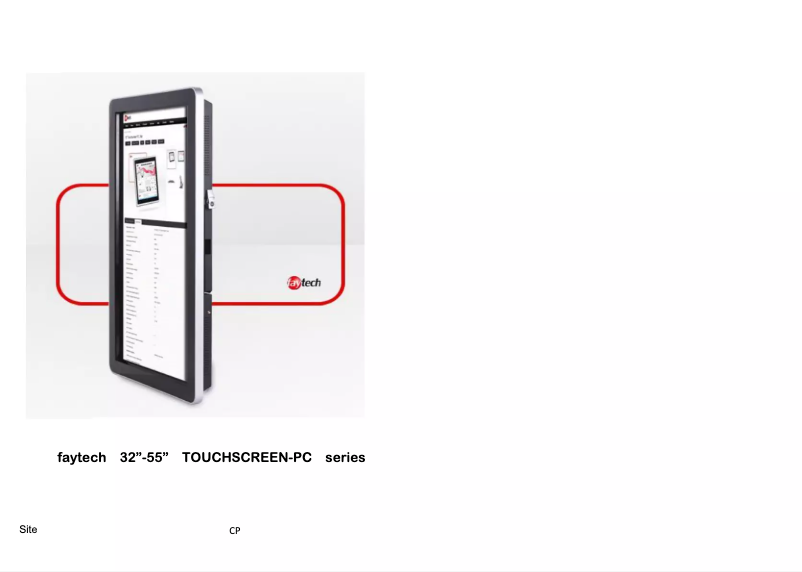 Página 1 del manual Manual de usuario Faytech 55" Touchscreen-pc series